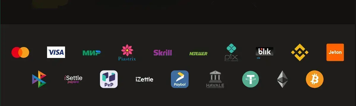 Способы оплаты Winity, включая международные методы